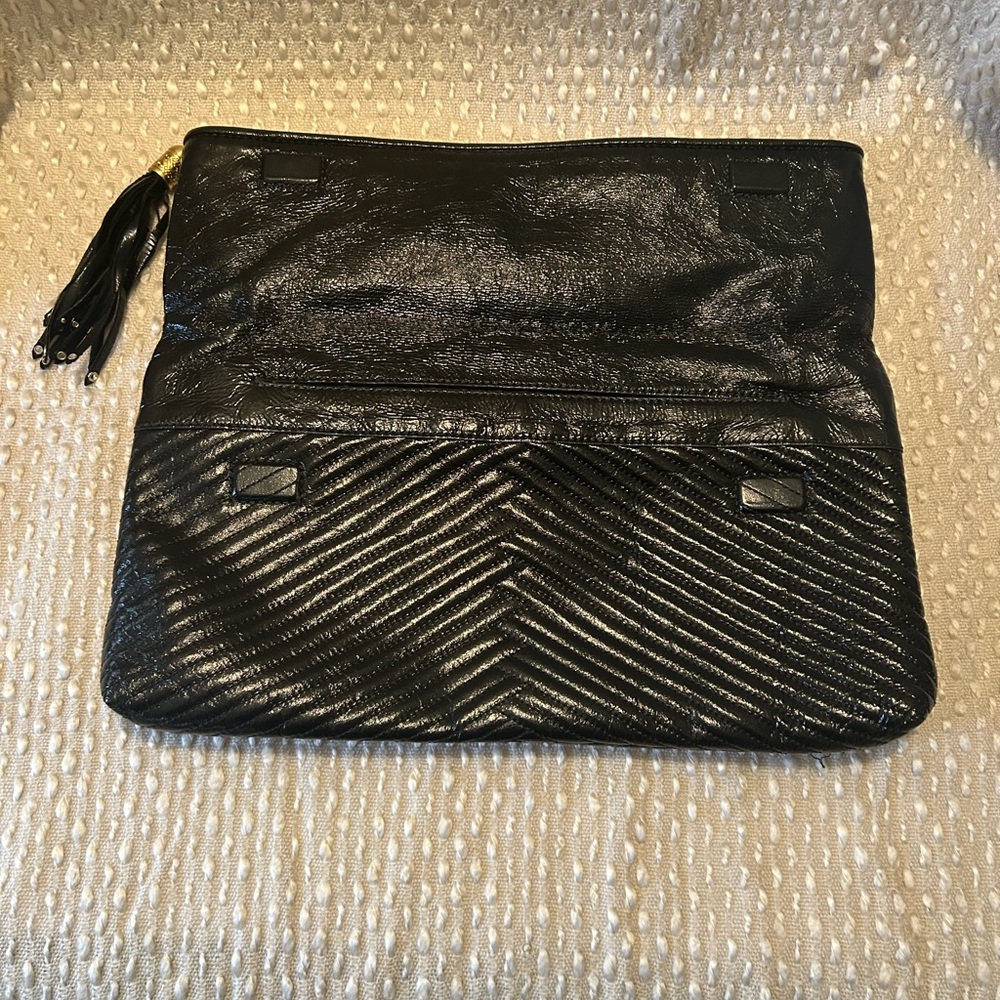 Elegant Black Cole Hann Clutch with Tassel - Picture 7 of 8